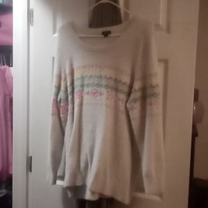A nylon and acrylic sweater
